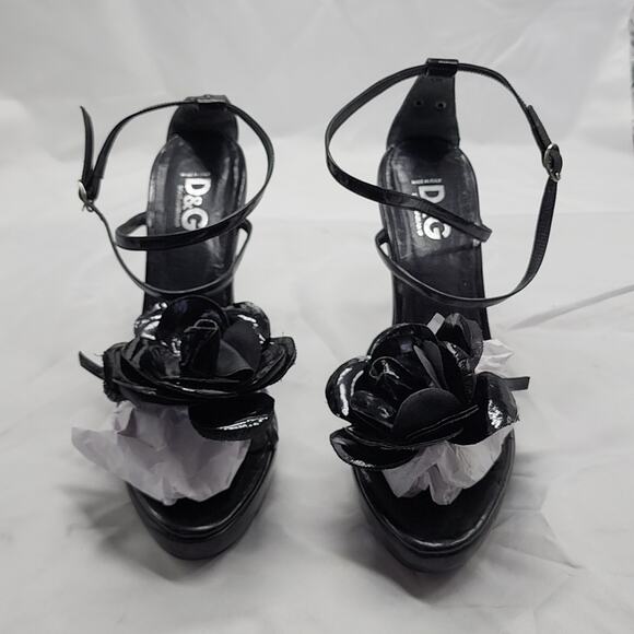 DOLCE & GABBANA BLACK STILETTO BEAUTIFUL PLATFORM PUMPS WOMENS SIZE 40 GUC - Picture 2 of 16